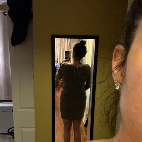 Elegant mauve/tan Dress - Picture 2 of 7